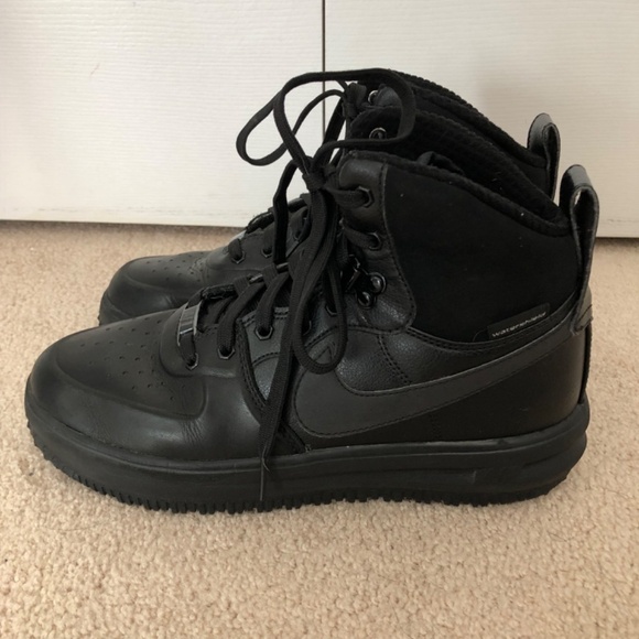 Nike Air Lunar Force 1 Black High Top Sneakers Size 7 Youth - Picture 4 of 13